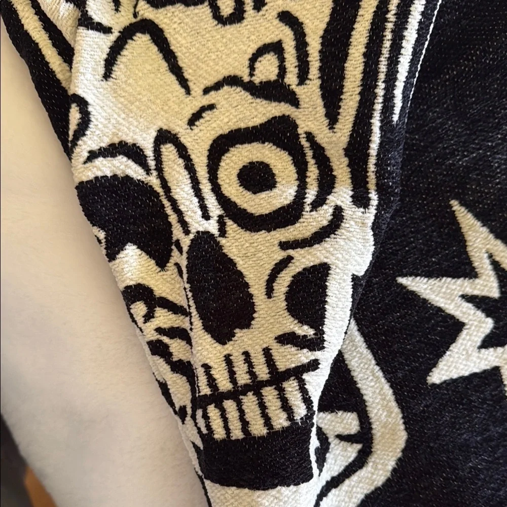 Black and White Skull and Potion Print